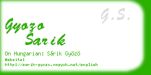 gyozo sarik business card