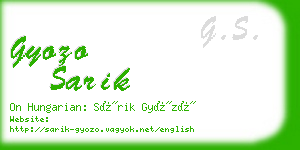 gyozo sarik business card
